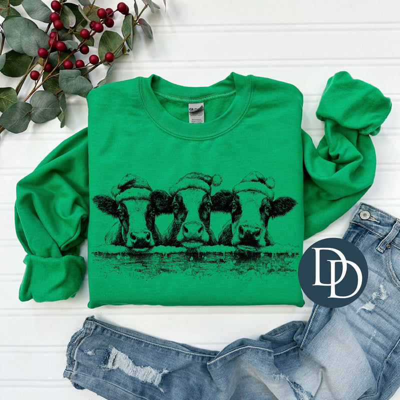 Christmas Cow Crew (Black Ink) *Screen Print Transfer*