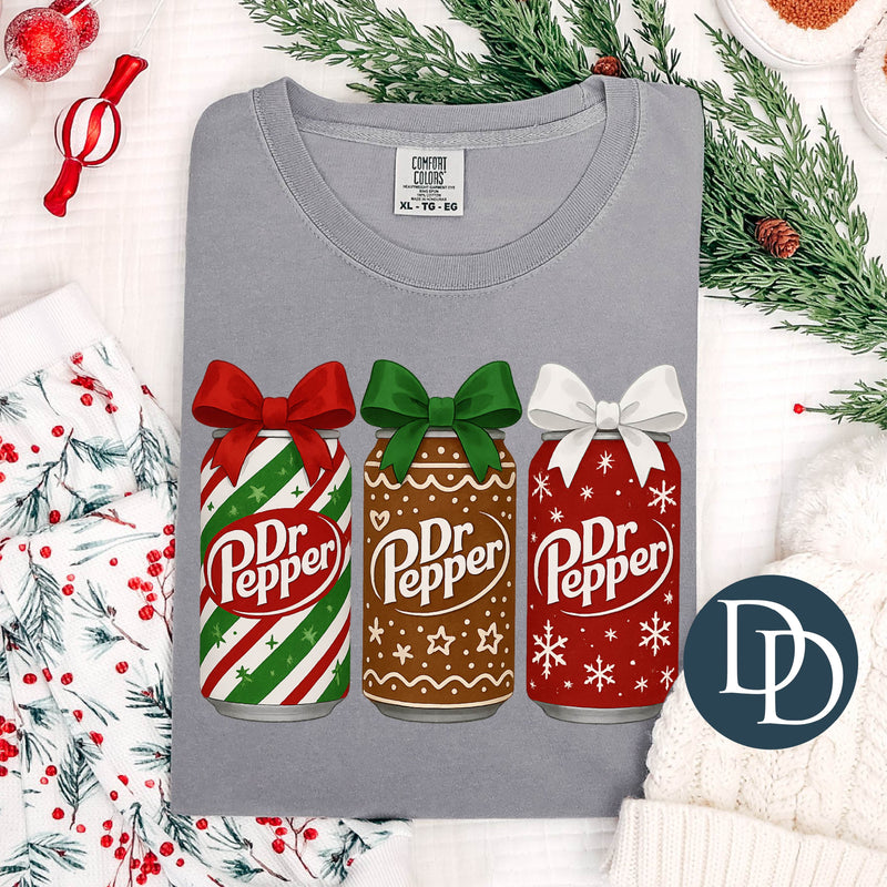 Christmas Print Dr P Cans *DTF Transfer*