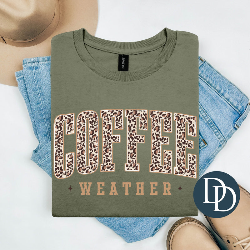 Coffee Weather Leopard Print *DTF Transfer*