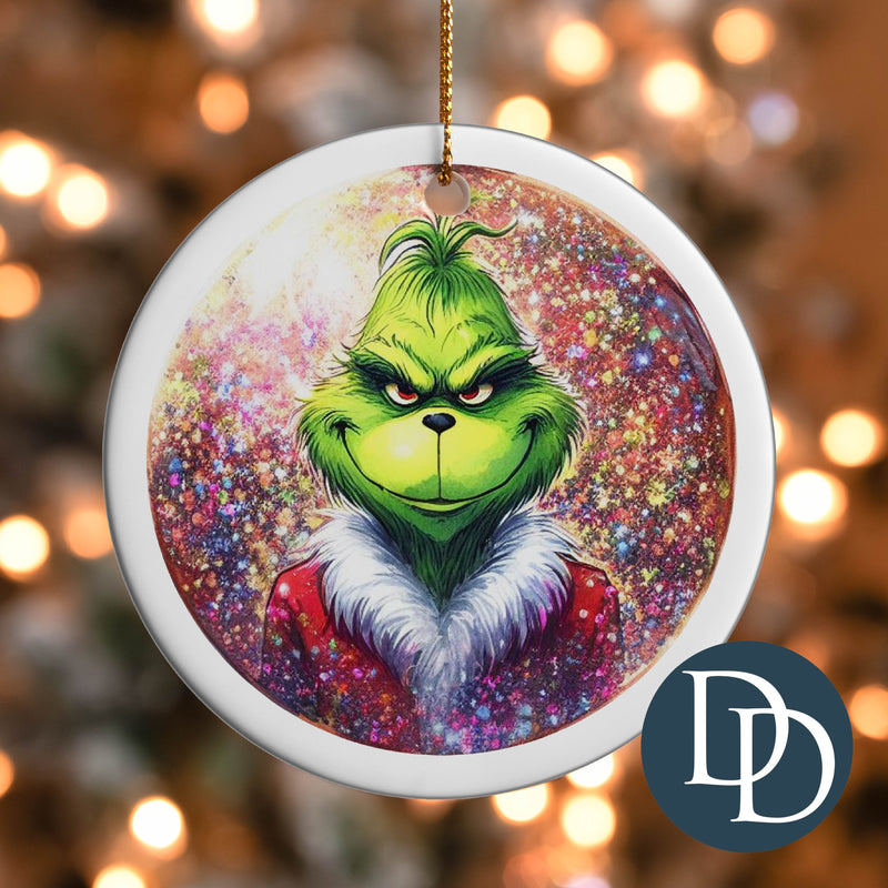 Colorful Sparkle Grnch *UV DTF Ornament Decal*
