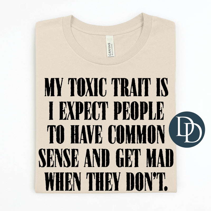Common Sense Toxic Trait Black Ink *DTF Transfer*