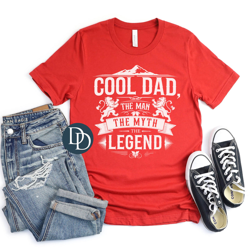 Cool Dad Mountain Lions (White Ink) - NOT RESTOCKING - *Screen Print Transfer*