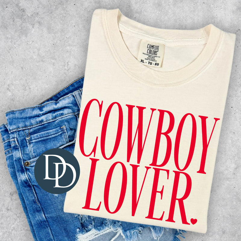 Cowboy Lover with Hat Print (Fire Red Ink) *Screen Print Transfer*