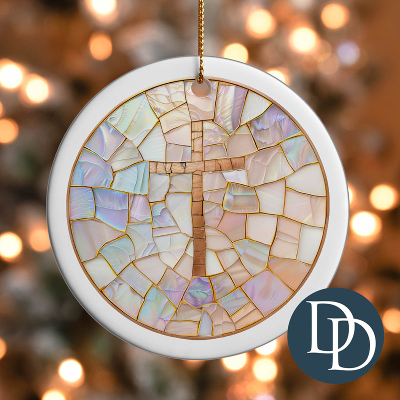 Cross Stained Glass *UV DTF Ornament Decal*