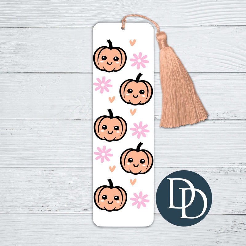 Cute Pumpkins And Daisies *UV DTF Bookmark Decal*