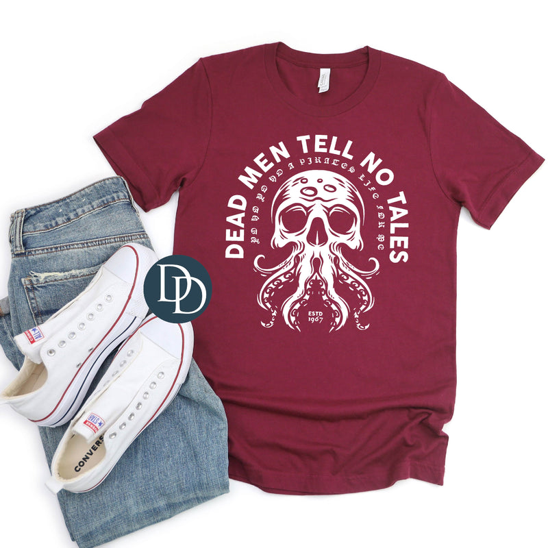 Dead Men Octopus (White Ink) *Screen Print Transfer*