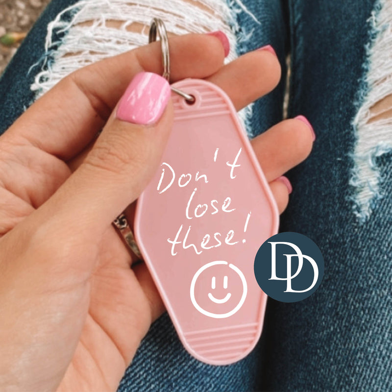 Don't Lose These *Motel Keychain UV DTF Decal*
