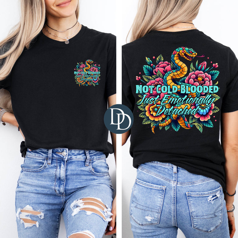 OVERSIZED Emotionally Detached with Pocket Print *DTF Transfer*