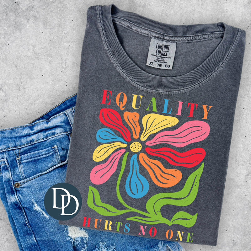 Equality Hurts No One Floral Color Blocks *DTF Transfer*