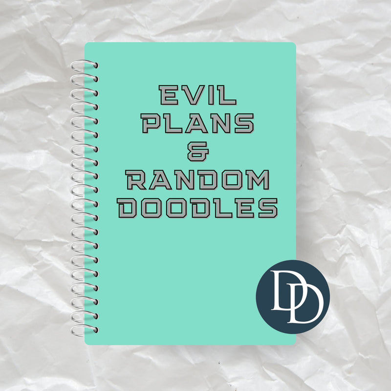 Evil Plans and Random Doodles *Journal UV DTF Decal*