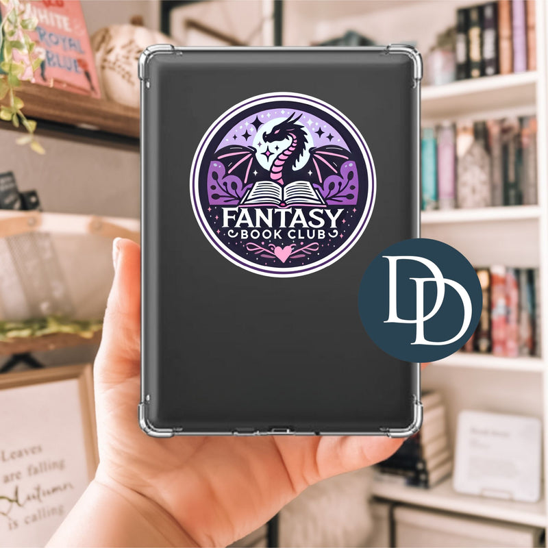 Fantasy Book Club Circle *UV DTF Decal*