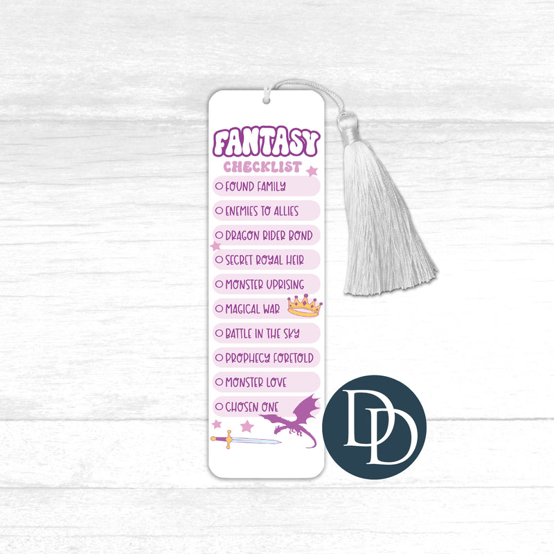 Fantasy Check List *UV DTF Bookmark Decal*