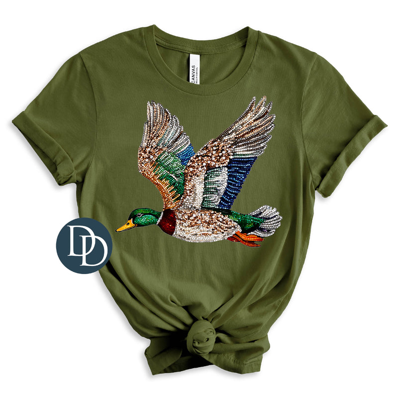Faux Rhinestone Mallard Duck *DTF Transfer*