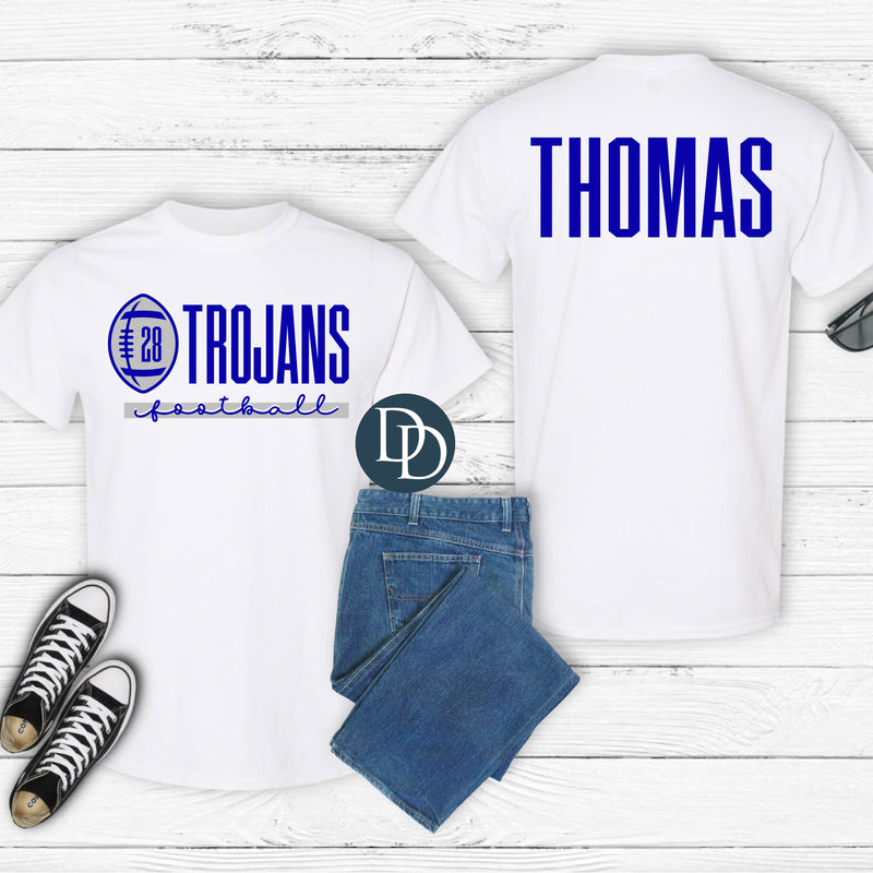 Football Team Script With Name Semi-Custom *DTF Transfer*