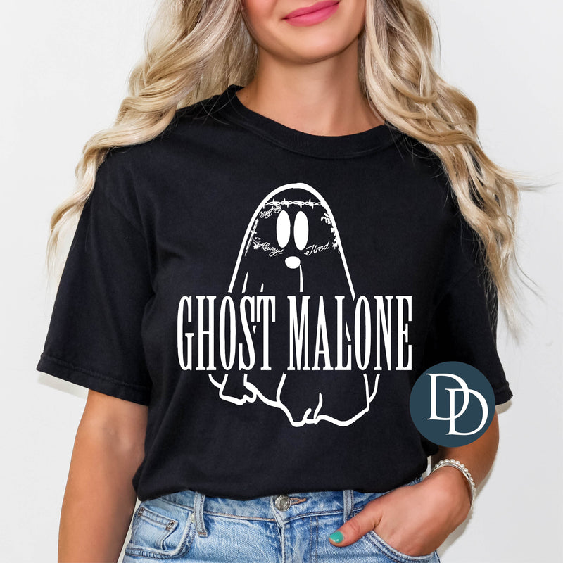 Ghost Malone (White Ink) *Screen Print Transfer*