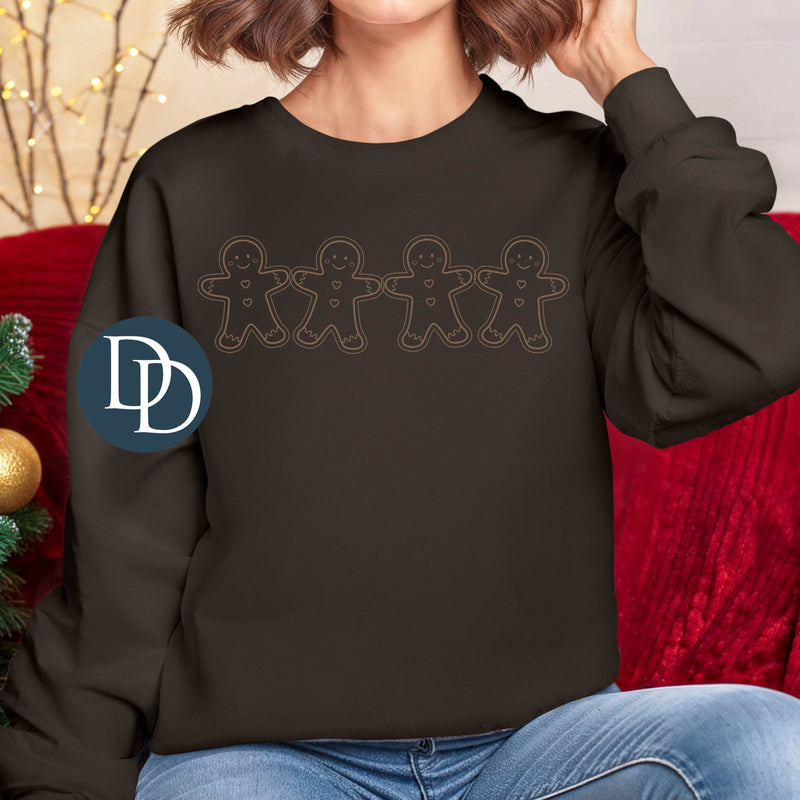 Gingerbread Men Crew (Doe Brown Ink) *Screen Print Transfer*