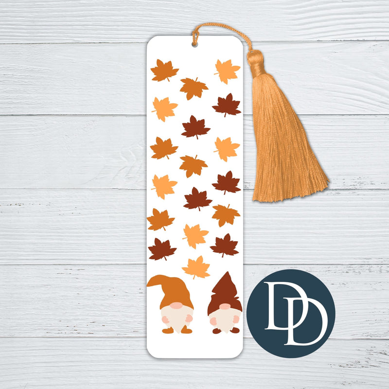 Gnomes And Fall Leaves *UV DTF Bookmark Decal*