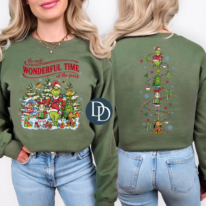 OVERSIZED Grnch Most Wonderful Time Front And Back *DTF Transfer*