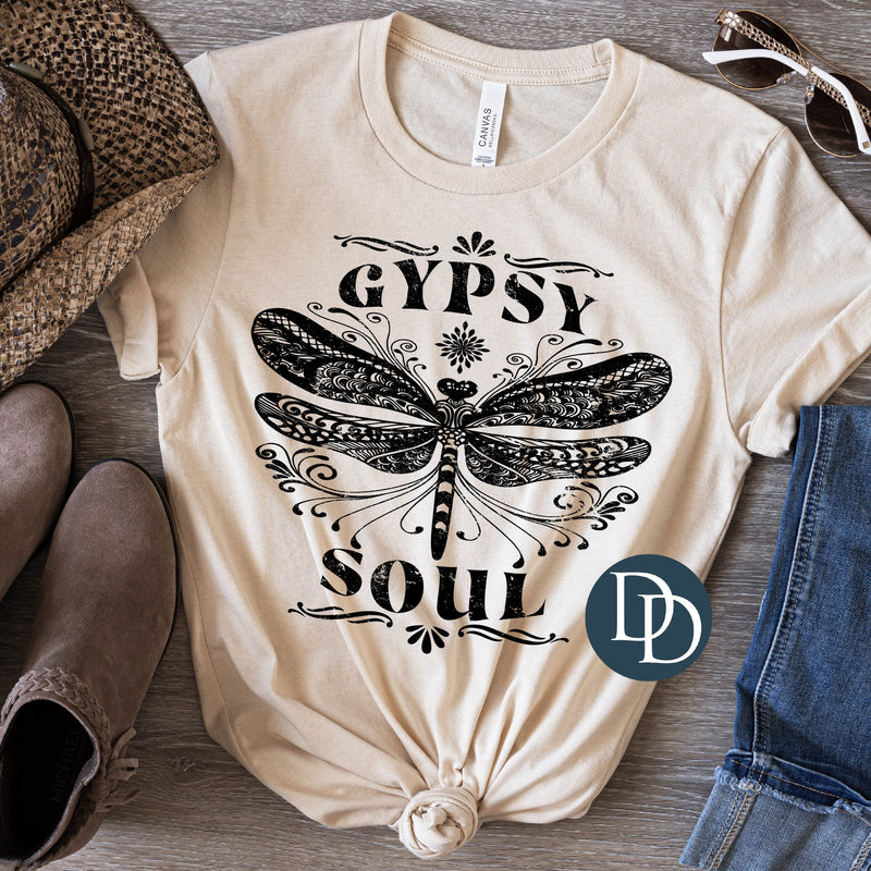 Gypsy Soul (Black Ink) *Screen Print Transfer*