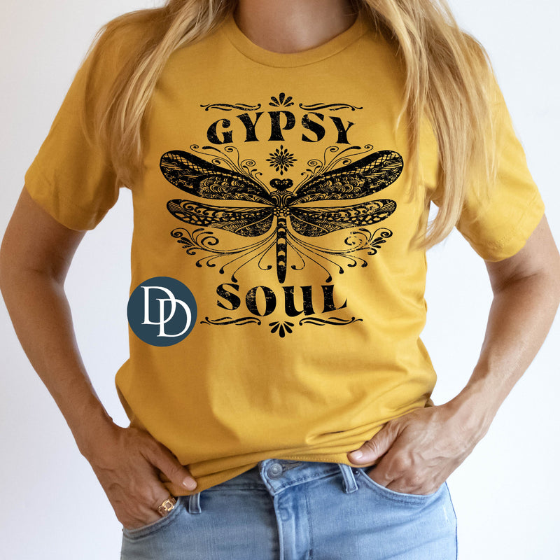 Gypsy Soul (Black Ink) *Screen Print Transfer*