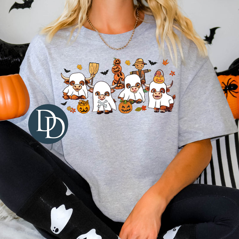 Highland Cow Halloween Ghosts *DTF Transfer*