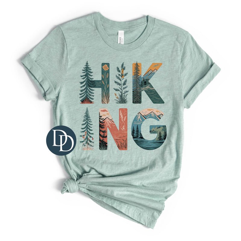 Hiking Trees Scene Knock Out *DTF Transfer*