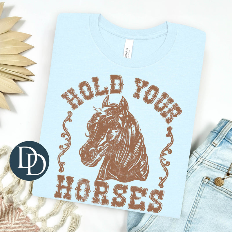 Hold Your Horses Profile (Doe Brown Ink) *Screen Print Transfer*