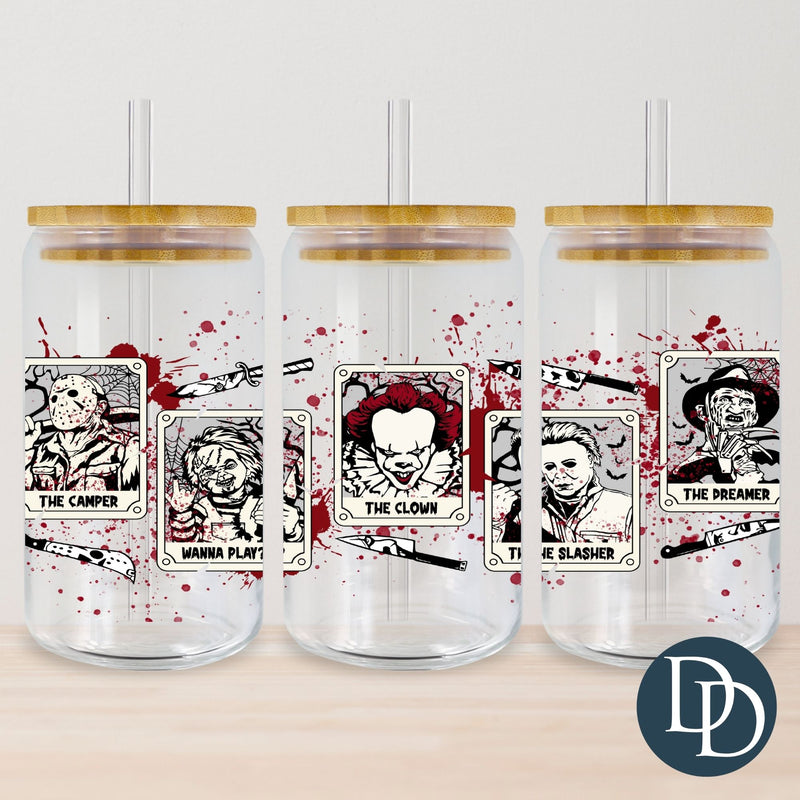 Horror Friends Bloody Tarot Cards *UV DTF Cup Wrap*