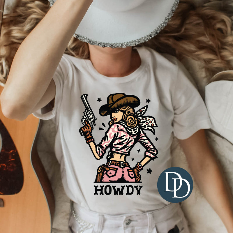 OVERSIZED Howdy Cowgirl Pistol *DTF Transfer*