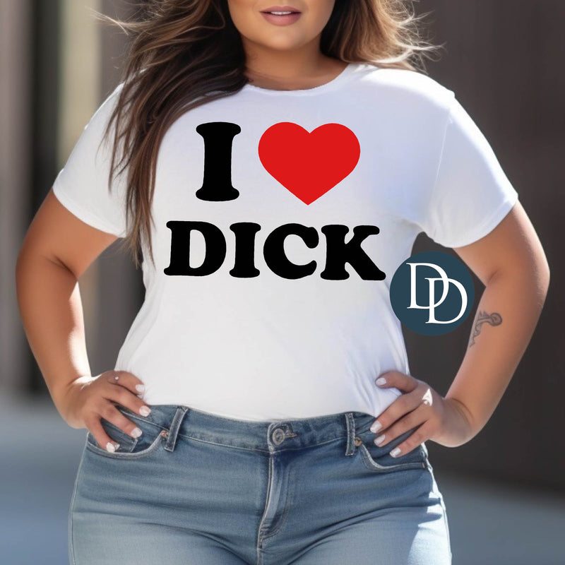I Love Dick Bubble Font *DTF Transfer*