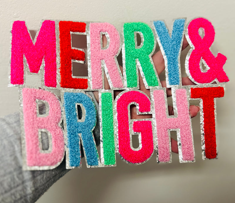 Colorful Merry And Bright *Chenille Patch*