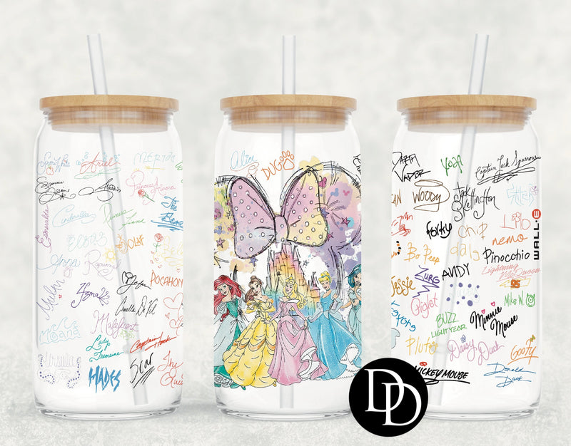 Princess Castle Autographs UV DTF Cup Wrap