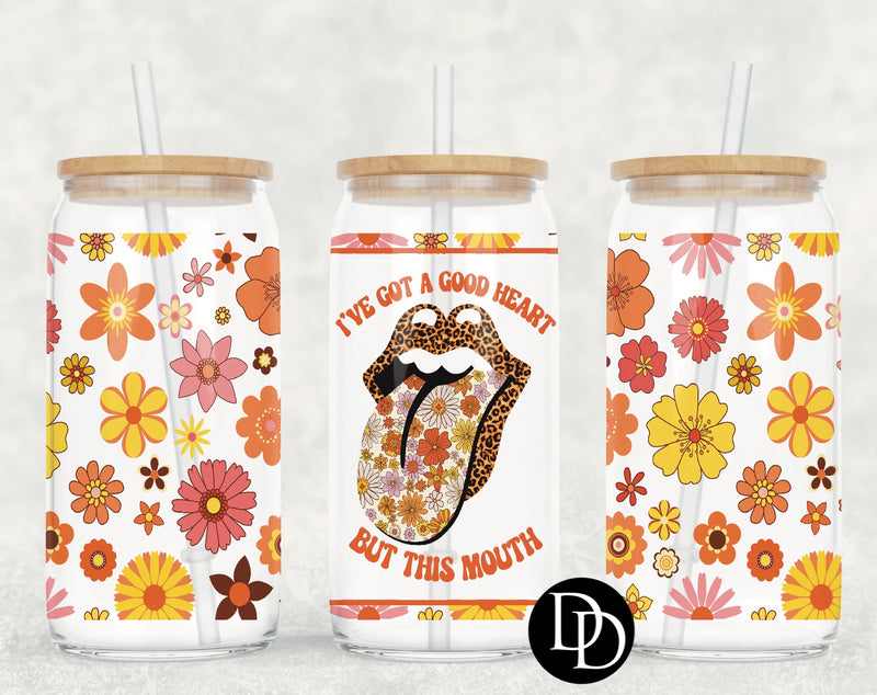 Retro I’ve Got A Good Heart UV DTF Cup Wrap