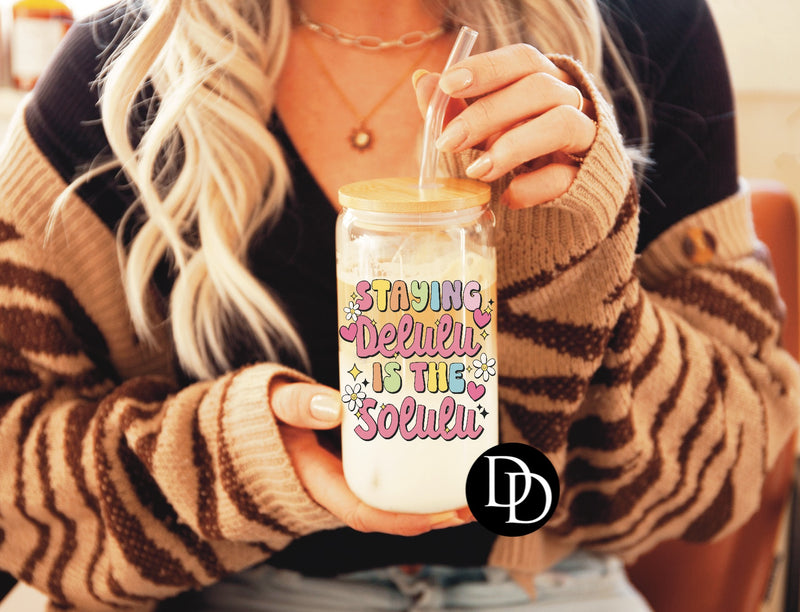 Staying Delulu UV DTF Decal