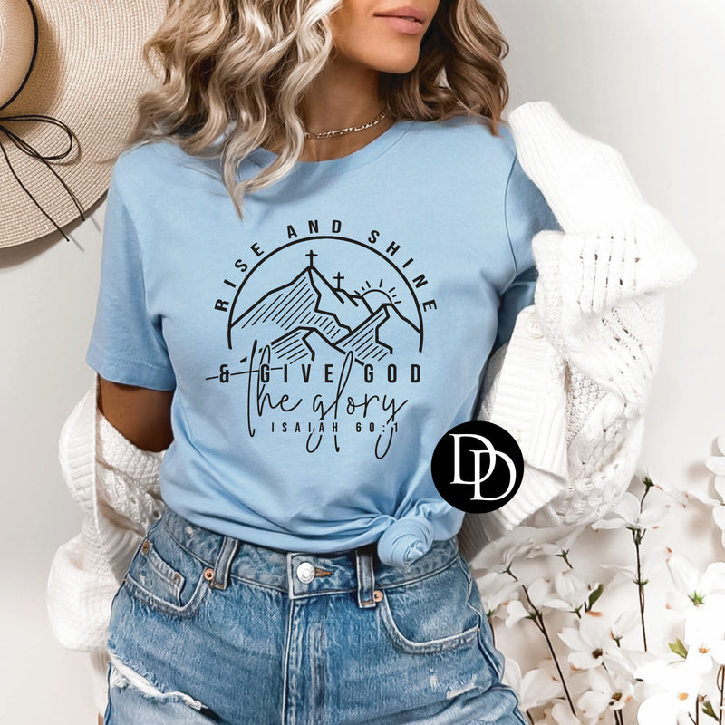 Give God The Glory (Black Ink)  *Screen Print Transfer*