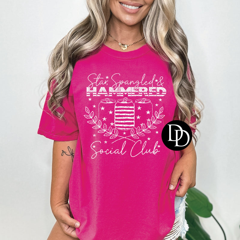 Star Spangled & Hammered (White Ink) - NOT RESTOCKING - *Screen Print Transfer*