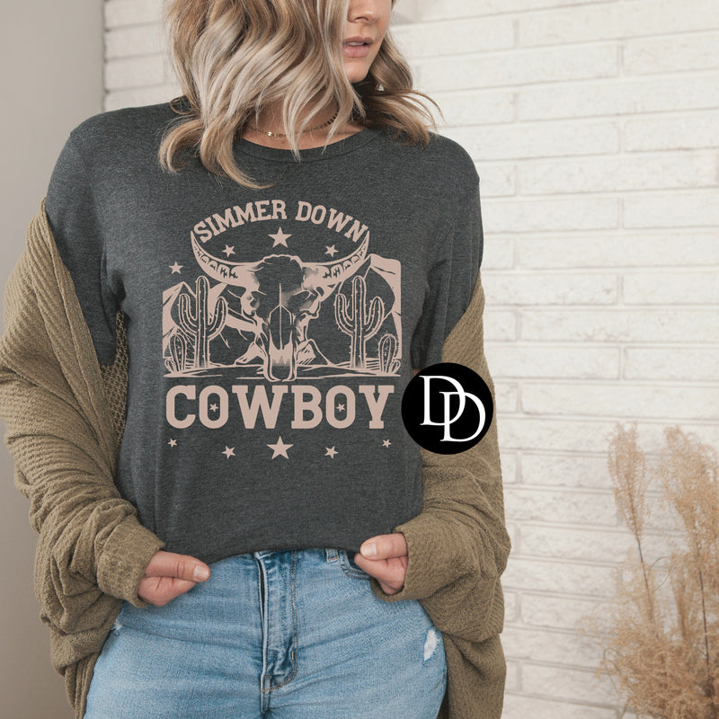 Simmer Down Bullhead (Lt Tan Ink) *Screen Print Transfer*