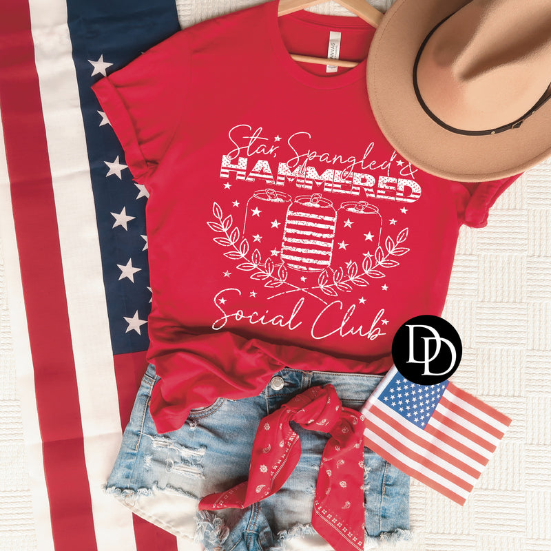 Star Spangled & Hammered (White Ink) - NOT RESTOCKING - *Screen Print Transfer*
