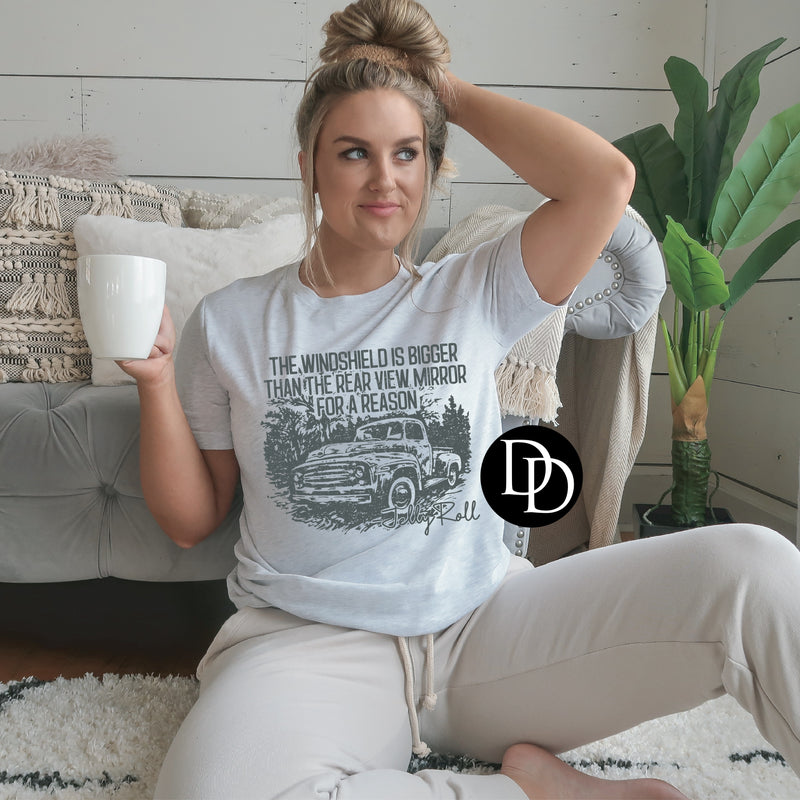 The Windshield Is Bigger (Cool Grey) *Screen Print Transfer*