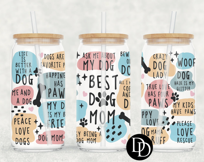 Best Dog Mom UV DTF Cup Wrap