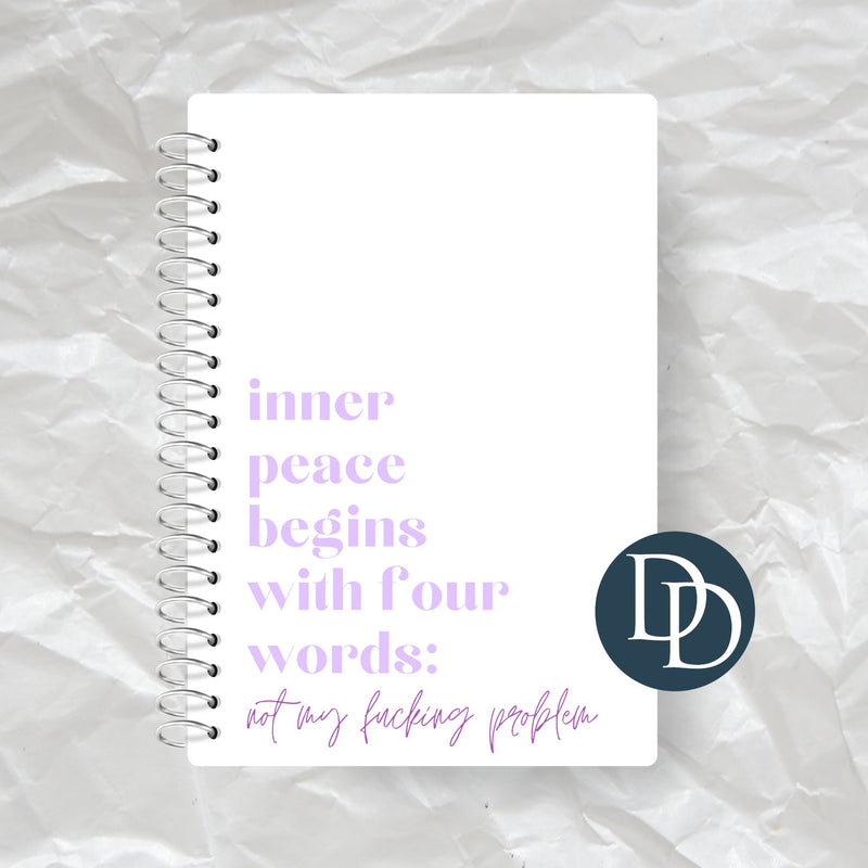 Inner Peace Begins With Four Words Purples *Journal UV DTF Decal*