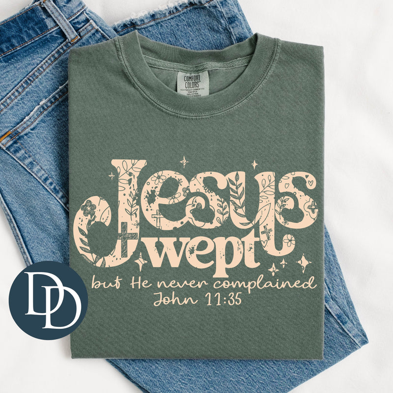 Jesus Wept Floral *DTF Transfer*