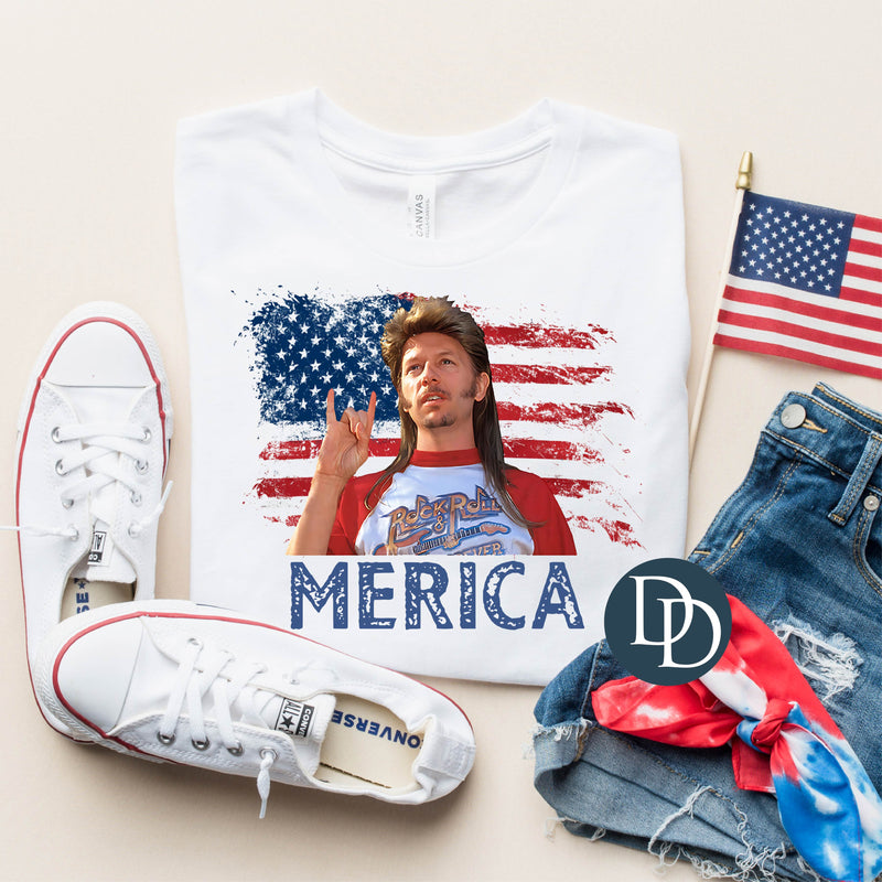 Joe Drt Merica Distressed Flag Rock On *DTF Transfer*