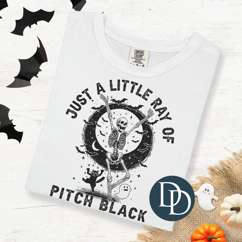 Just A Little Ray Of Pitch Black Halloween Friends (Black Ink) *Screen Print Transfer*