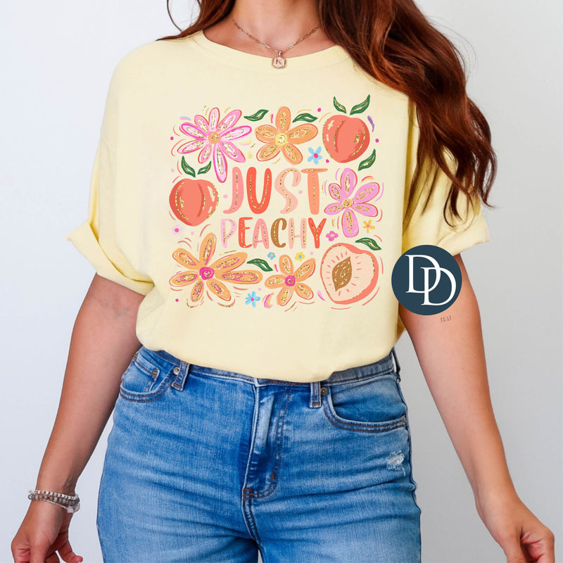 Just Peachy Faux Glitter Peaches *DTF Transfer*