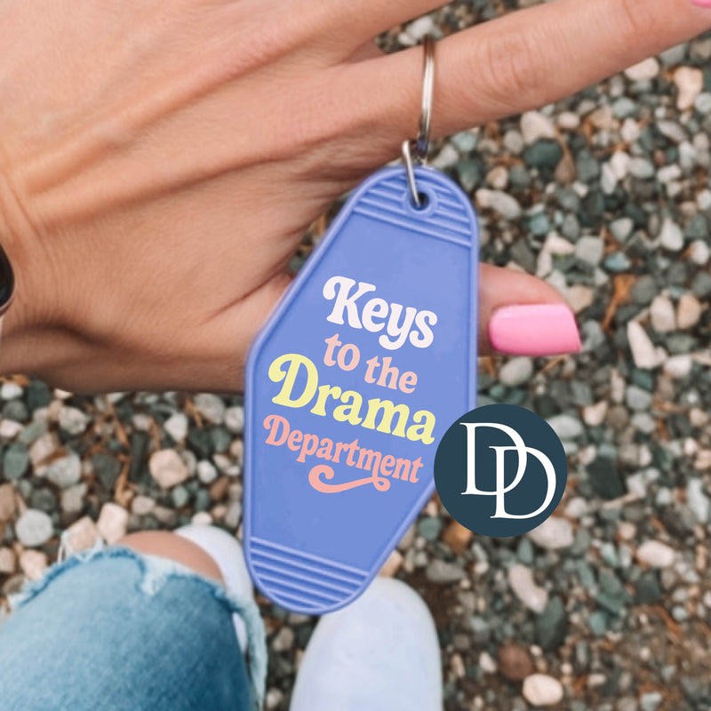 Keys To The Drama Department *Motel Keychain UV DTF Decal*