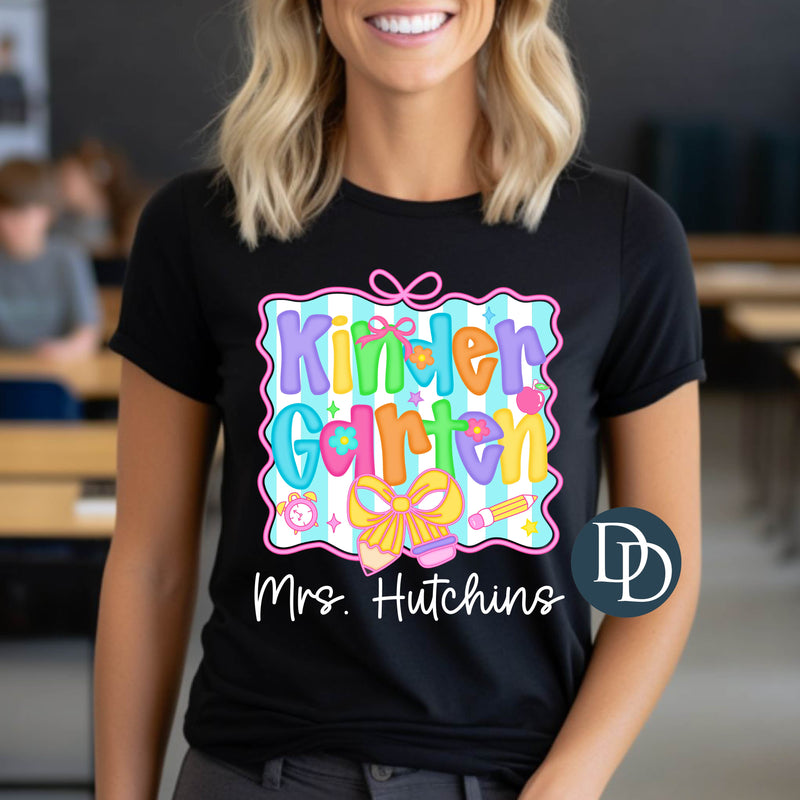 Colorful Pre-K Teacher Name *DTF Transfer*