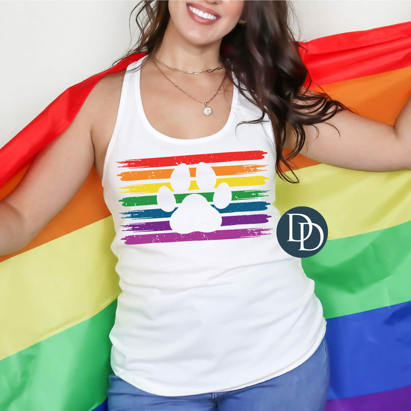 LGBTQ Flag Paw *DTF Transfer*
