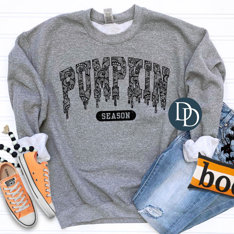 Lace Pumpkin Season Black *DTF Transfer*