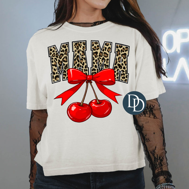 Leopard Mama Cherries *DTF Transfer*